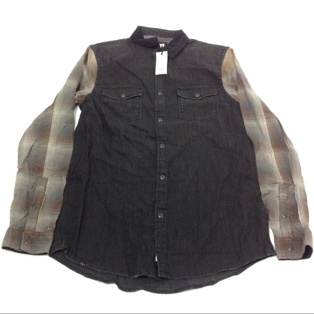 River Island Men's Denim Shirt Size S Longsleeve
